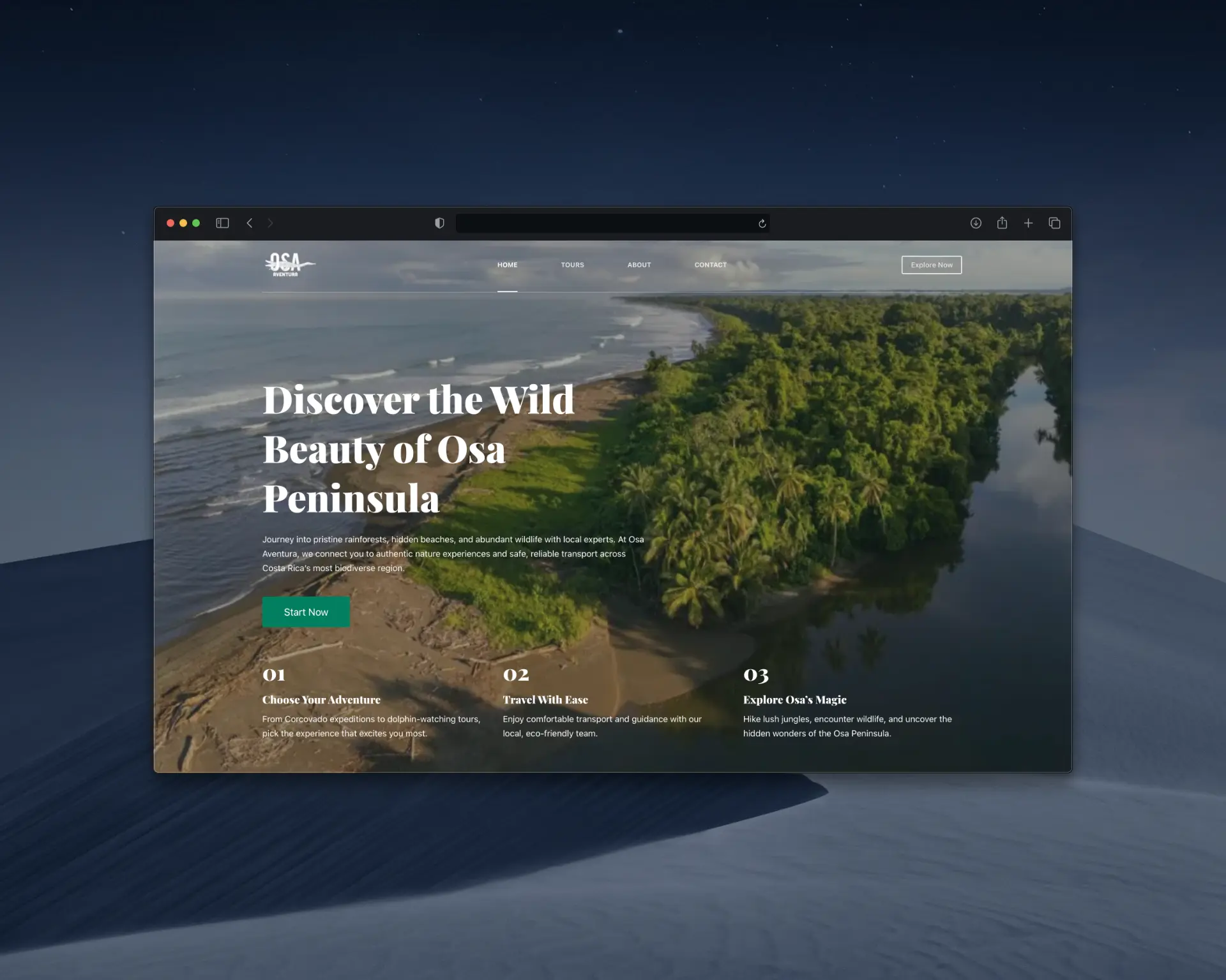 Osa Aventura - Sitio web de tours de aventura